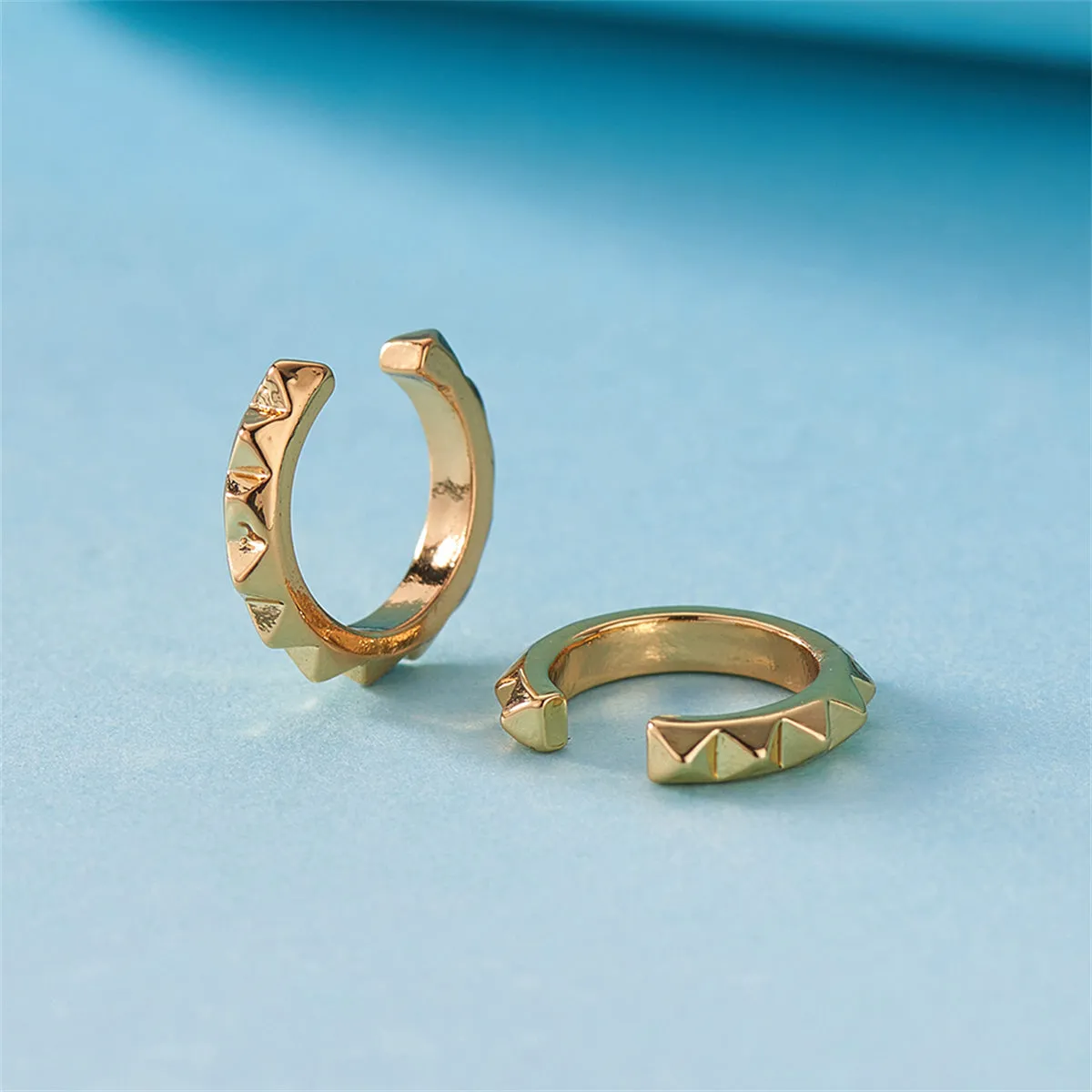 18K Gold-Plated Studded Ear Cuffs