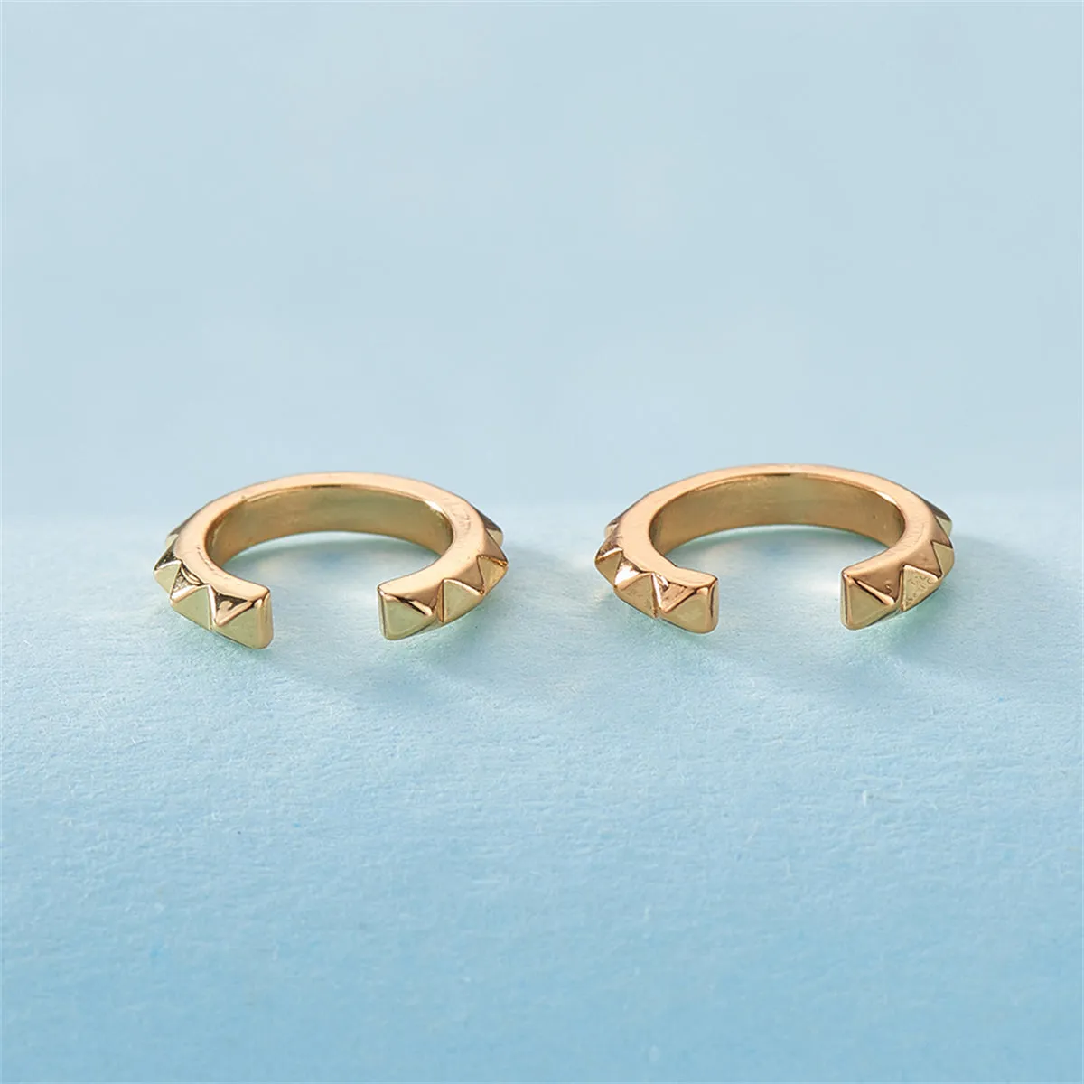 18K Gold-Plated Studded Ear Cuffs