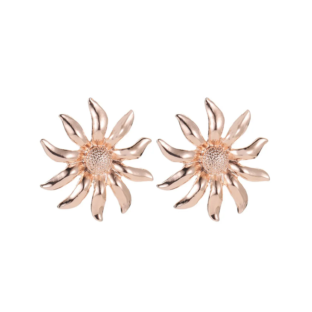 18K Gold-Plated Sunflower Stud Earrings