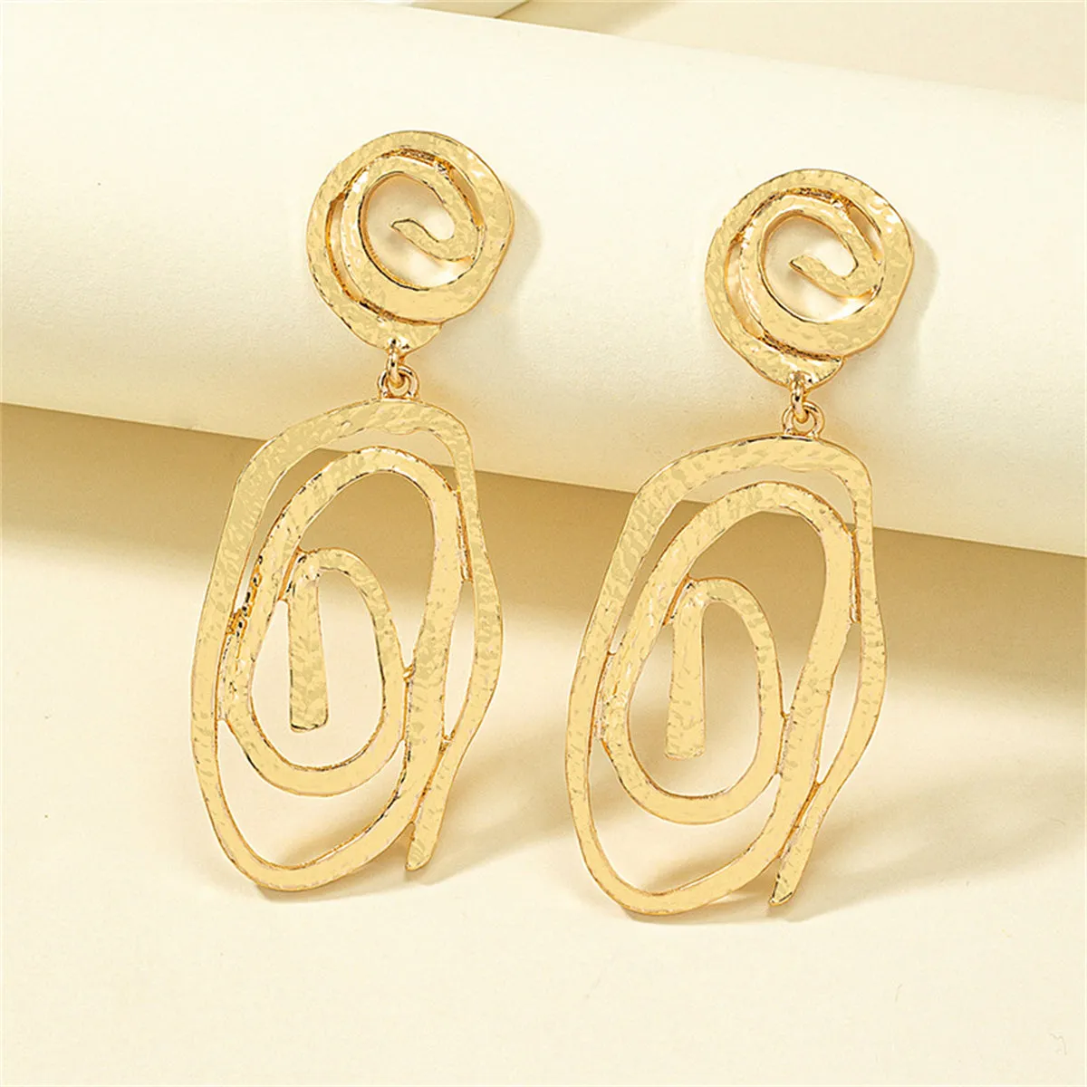 18K Gold-Plated Swirl Drop Earrings