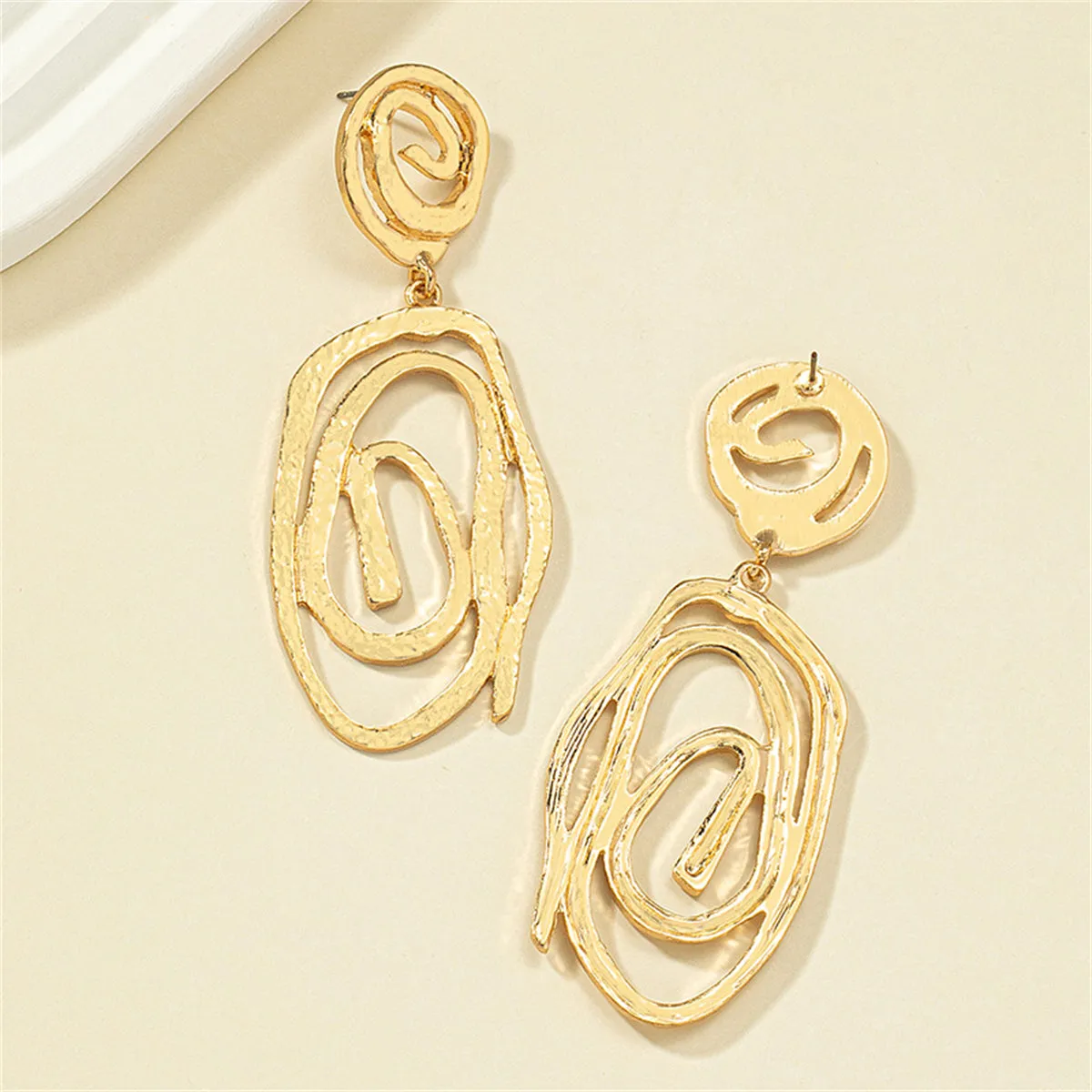18K Gold-Plated Swirl Drop Earrings