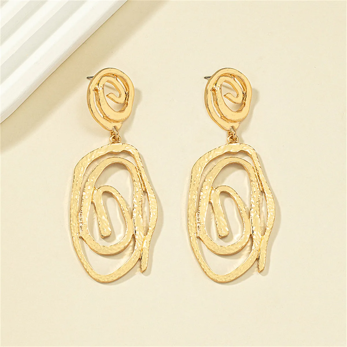18K Gold-Plated Swirl Drop Earrings