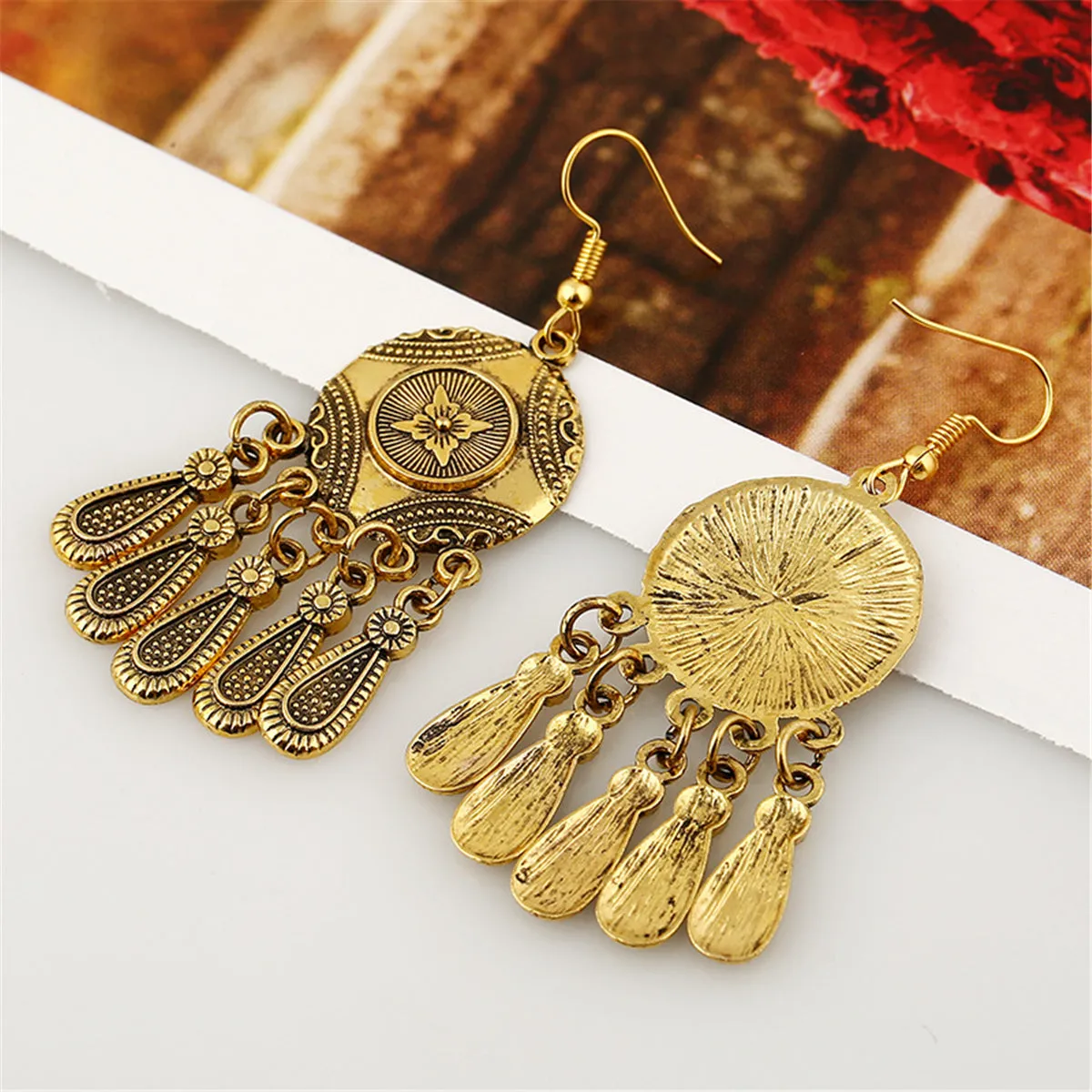 18K Gold-Plated Tassel Drop Earrings