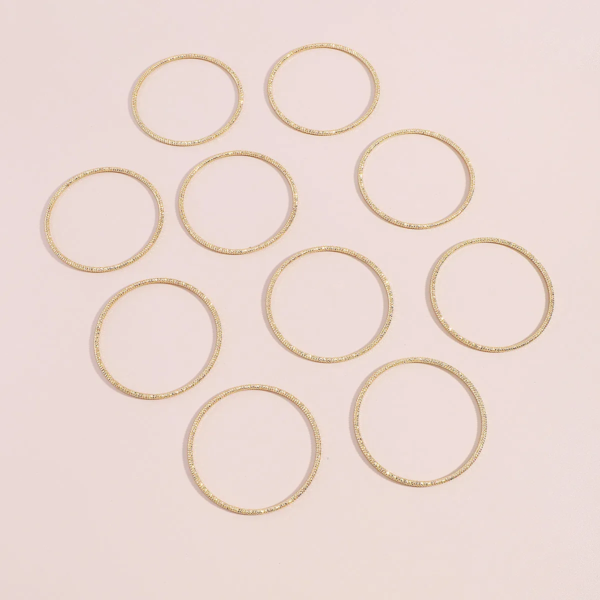 18K Gold-Plated Textured Bangle Set