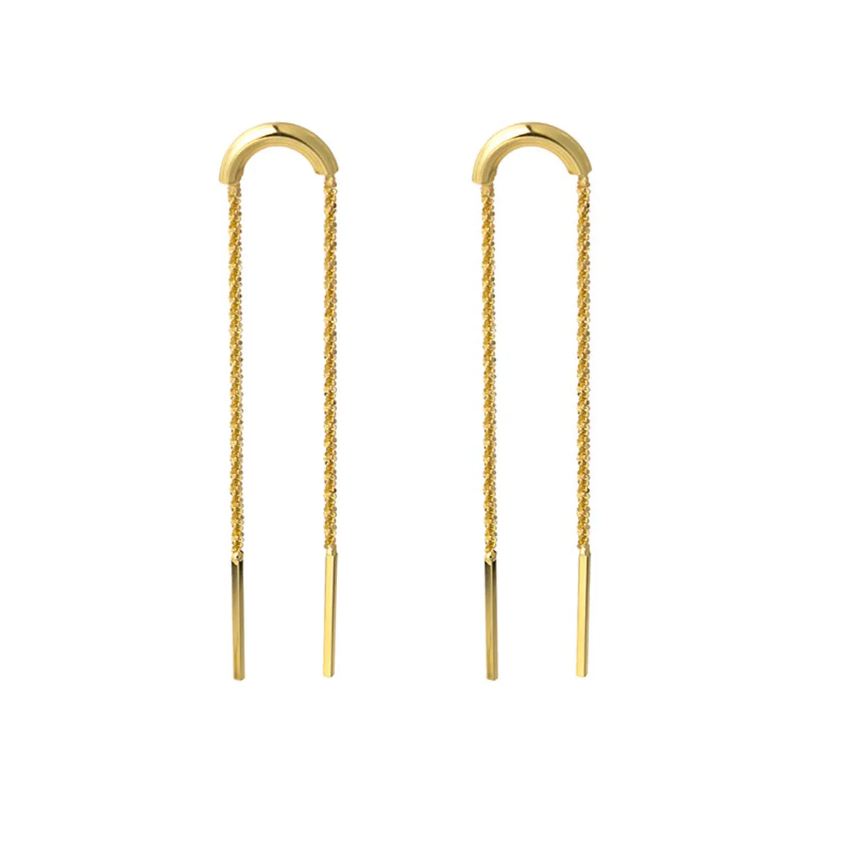 18K Gold-Plated Twine Bar Drop Earrings