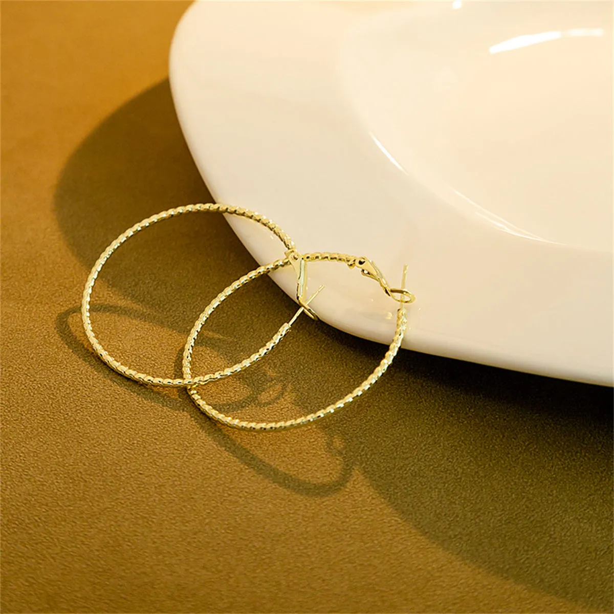 18K Gold-Plated Twine Hoop Earrings
