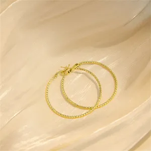 18K Gold-Plated Twine Hoop Earrings