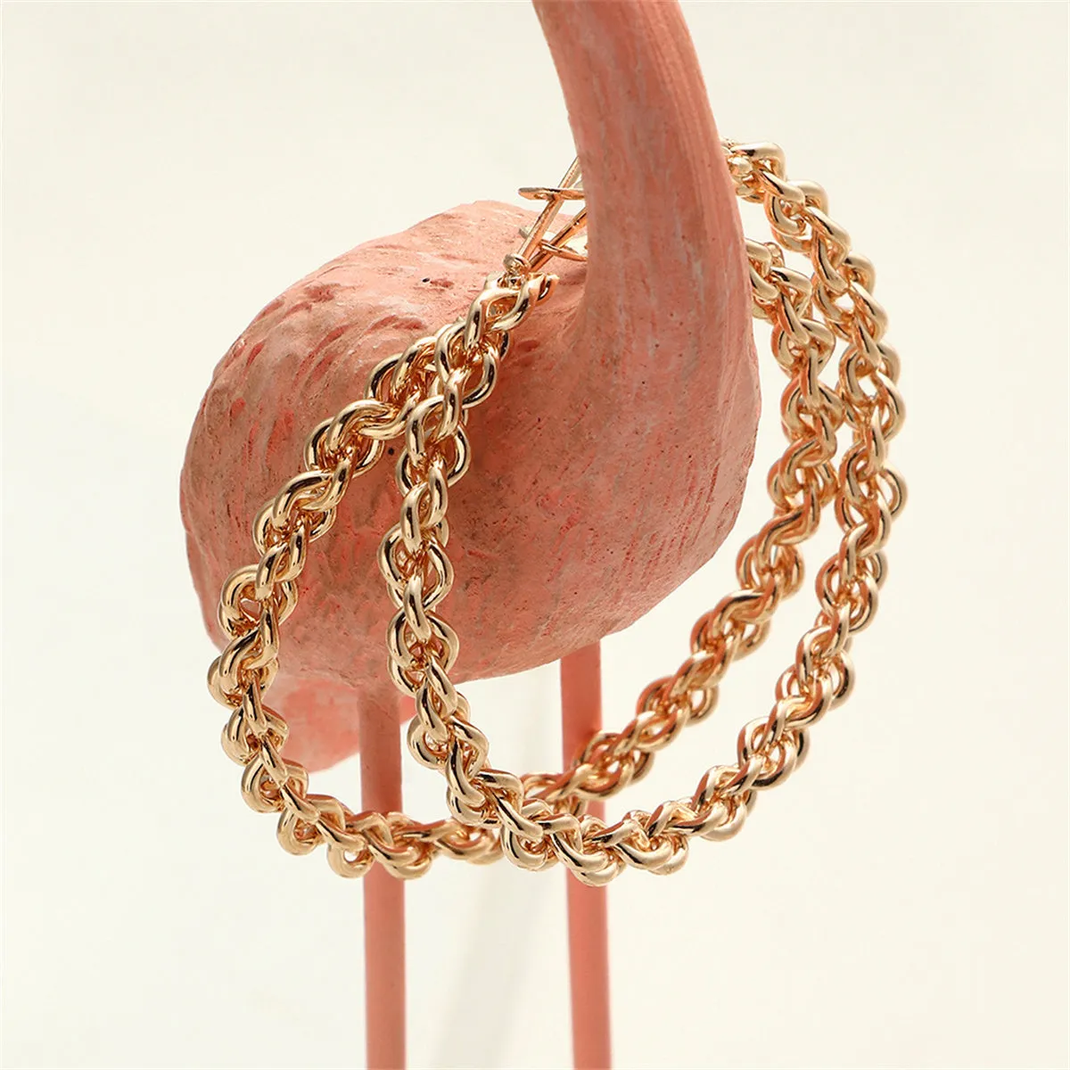 18K Gold-Plated Twine Hoop Earrings