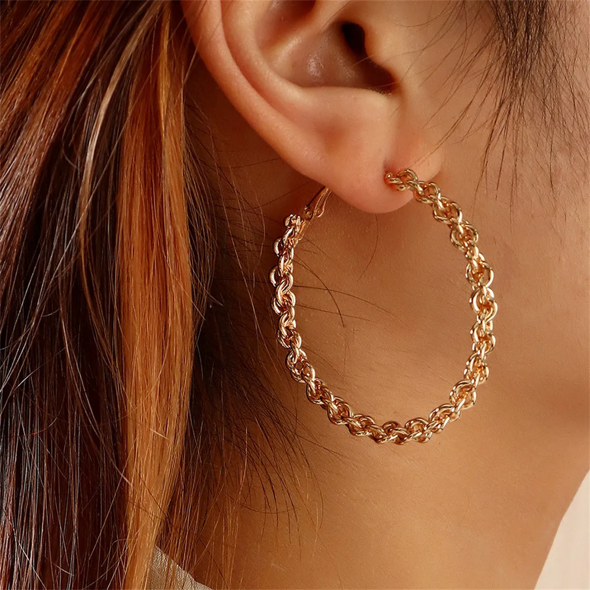 18K Gold-Plated Twine Hoop Earrings