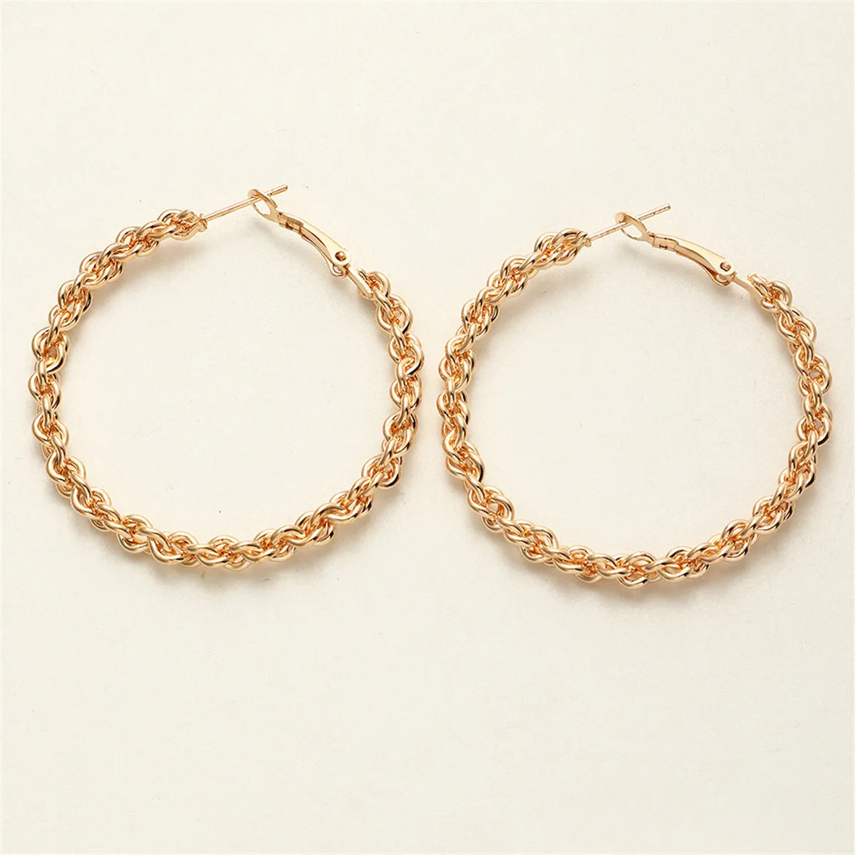 18K Gold-Plated Twine Hoop Earrings