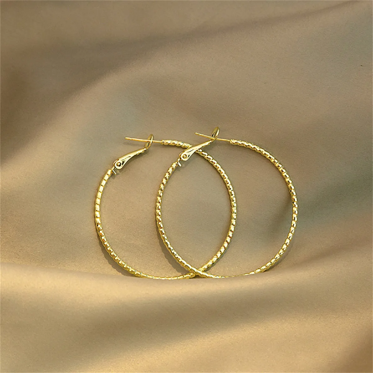 18K Gold-Plated Twine Hoop Earrings