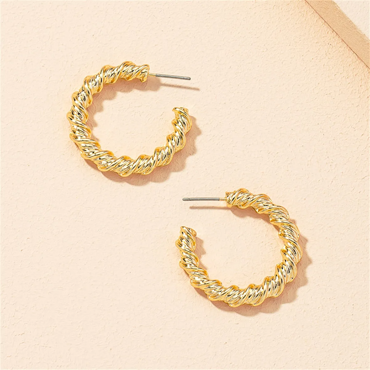 18K Gold-Plated Twine Hoop Earrings