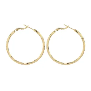 18K Gold-Plated Twisted Hoop Earrings