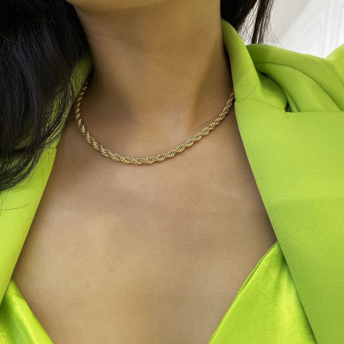 18K Gold-Plated Twisted Necklace