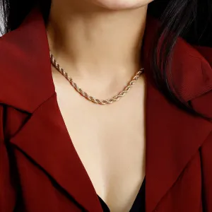 18K Gold-Plated Twisted Necklace