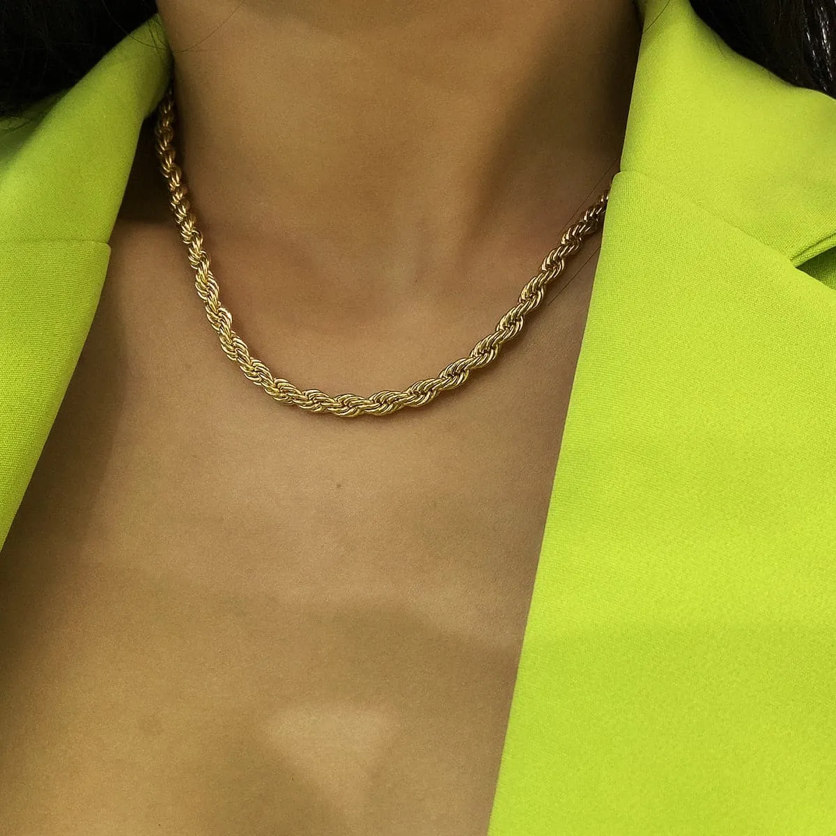 18K Gold-Plated Twisted Necklace