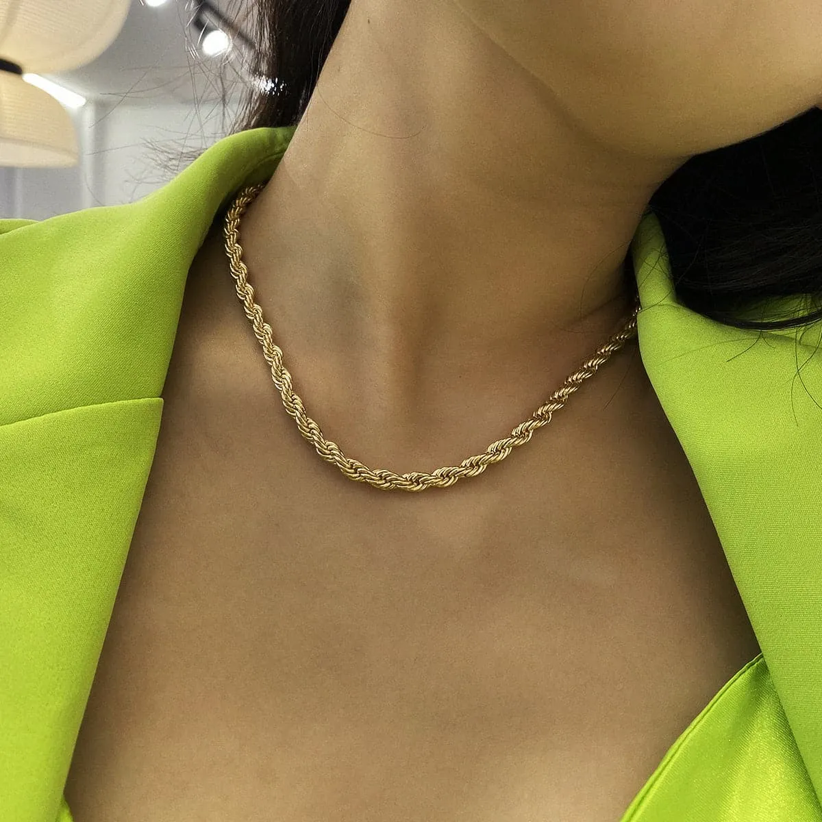 18K Gold-Plated Twisted Necklace