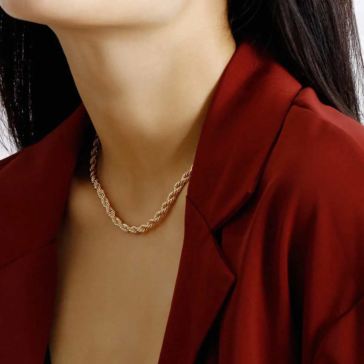 18K Gold-Plated Twisted Necklace