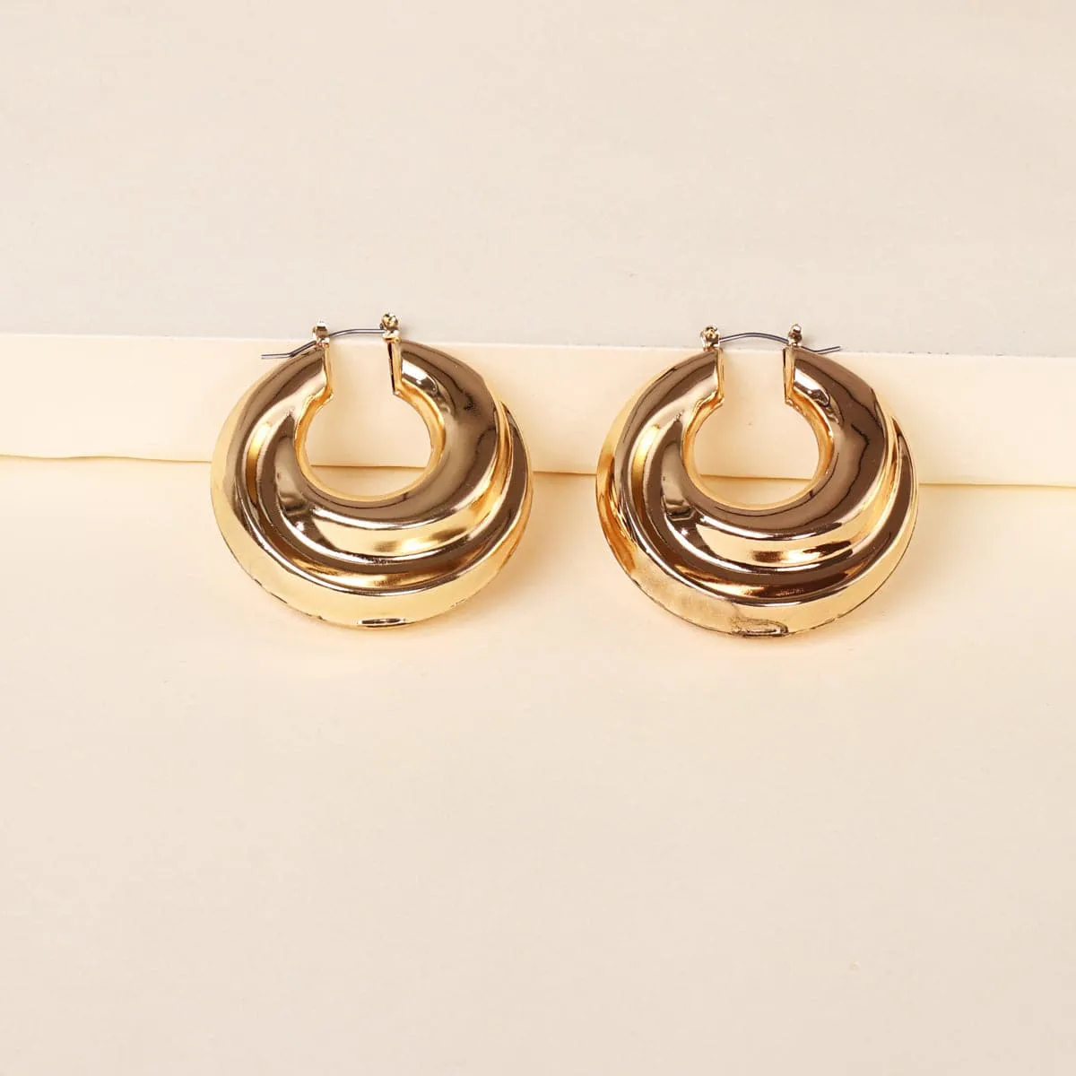 18K Gold-Plated U-Shape Drop Earrings
