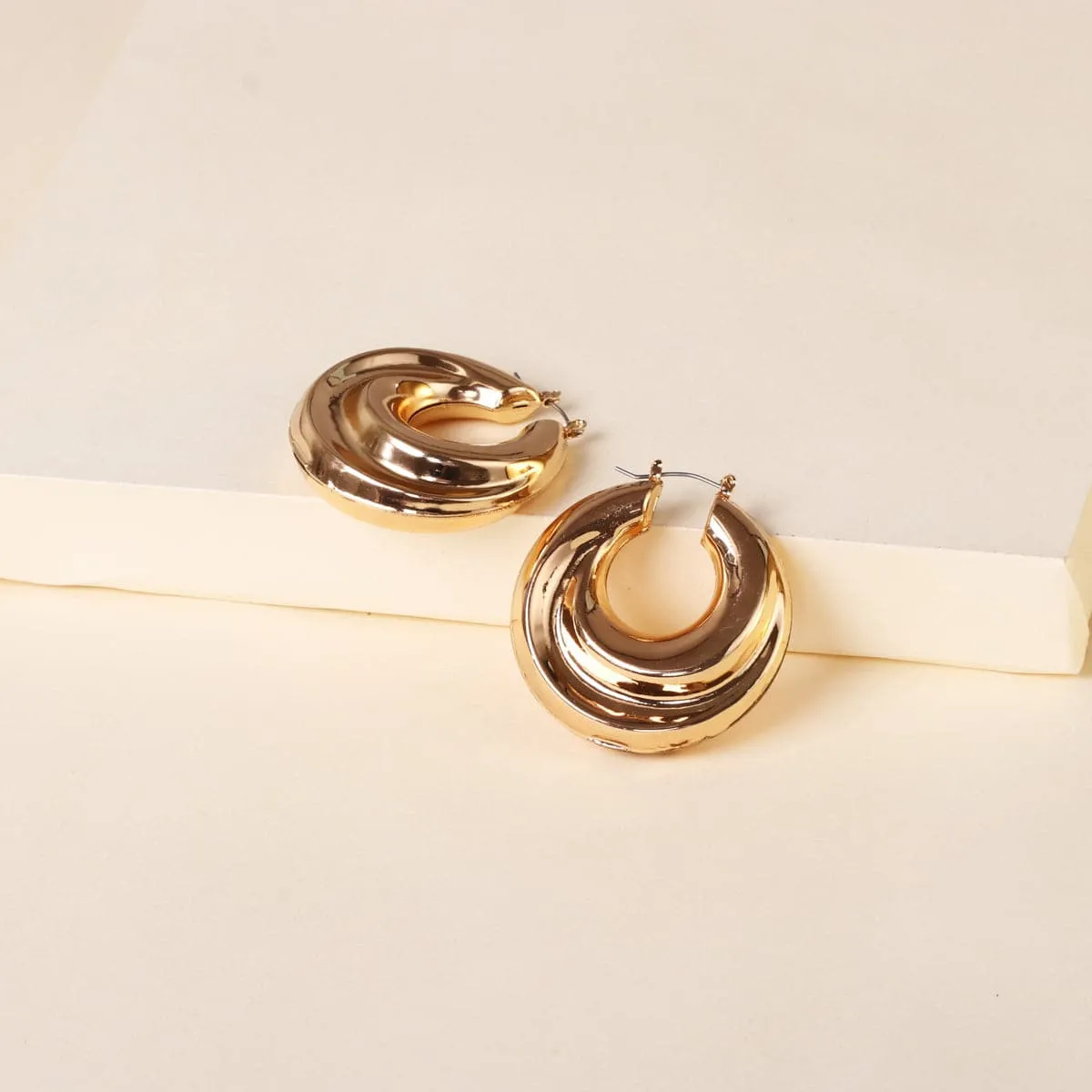 18K Gold-Plated U-Shape Drop Earrings