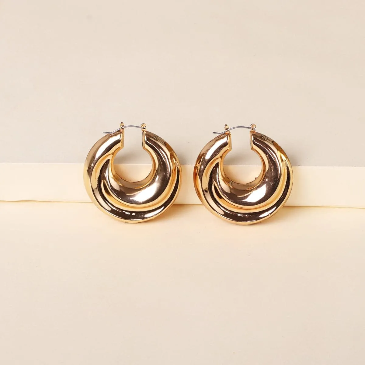 18K Gold-Plated U-Shape Drop Earrings