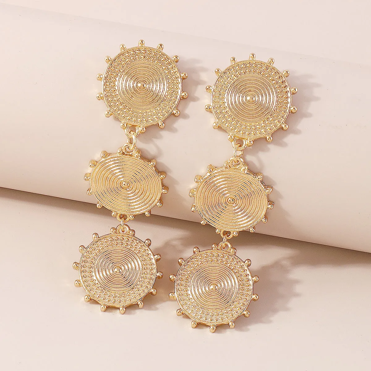 18K Gold-Plated Vortex Drop Earrings
