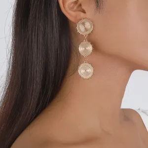 18K Gold-Plated Vortex Drop Earrings