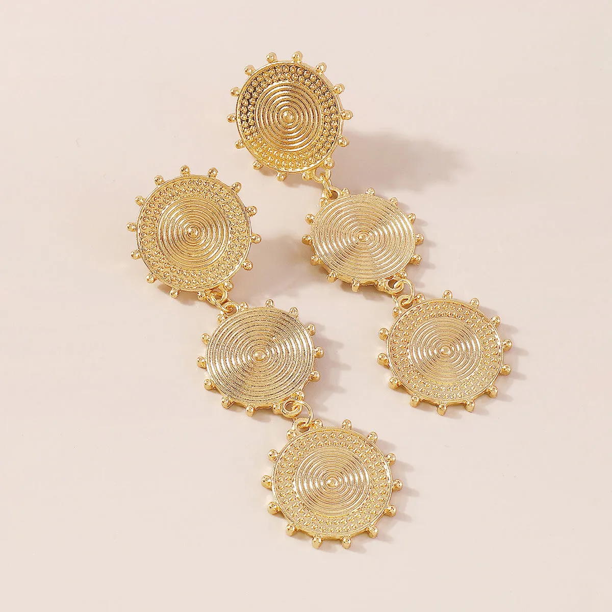 18K Gold-Plated Vortex Drop Earrings