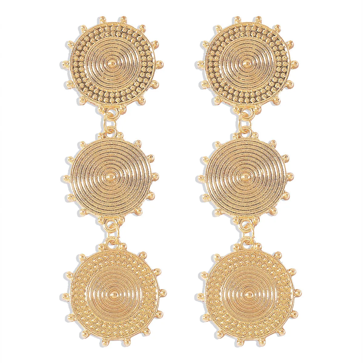 18K Gold-Plated Vortex Drop Earrings