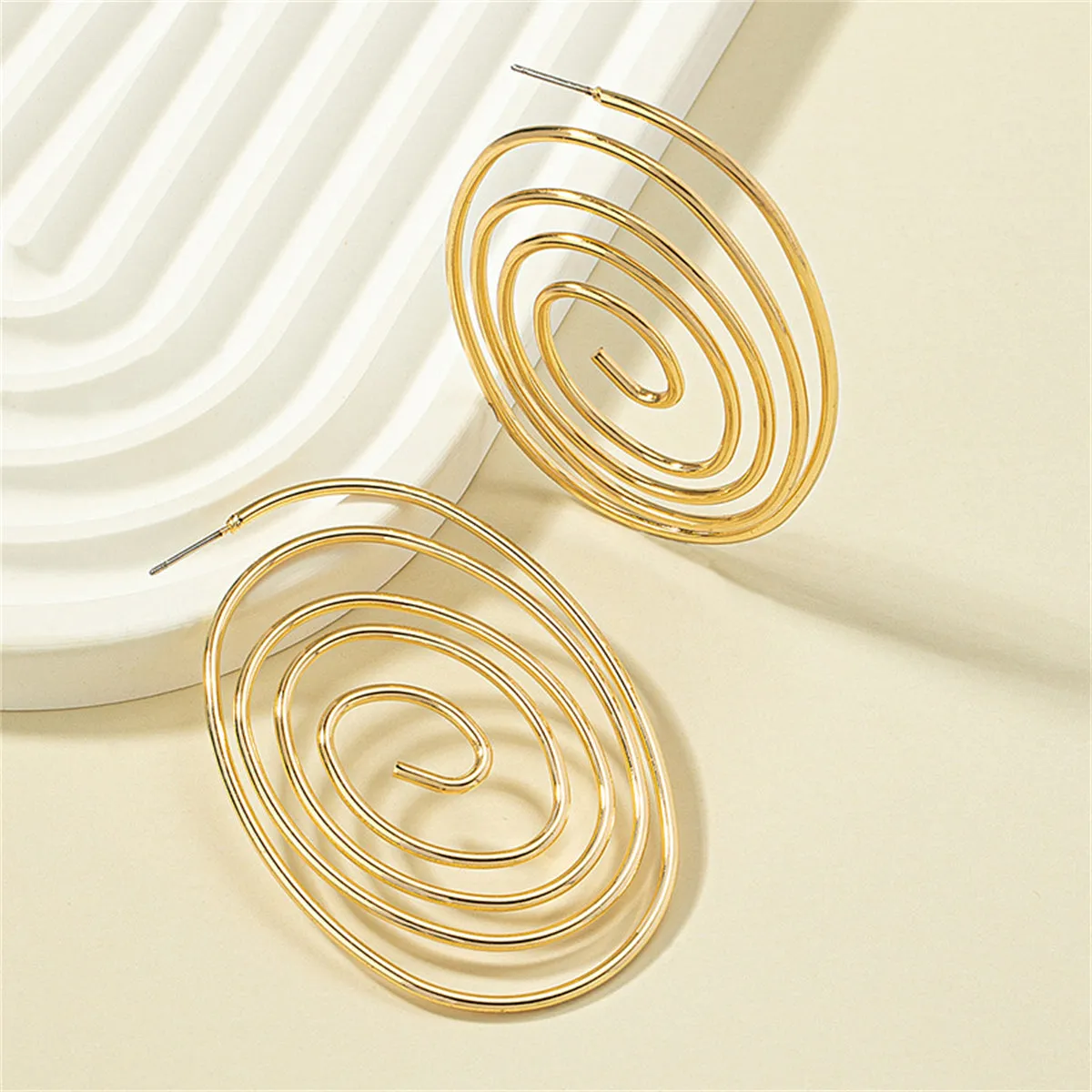 18K Gold-Plated Vortex Hoop Earrings