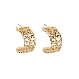 18K Gold-Plated Weaving Huggie Earrings