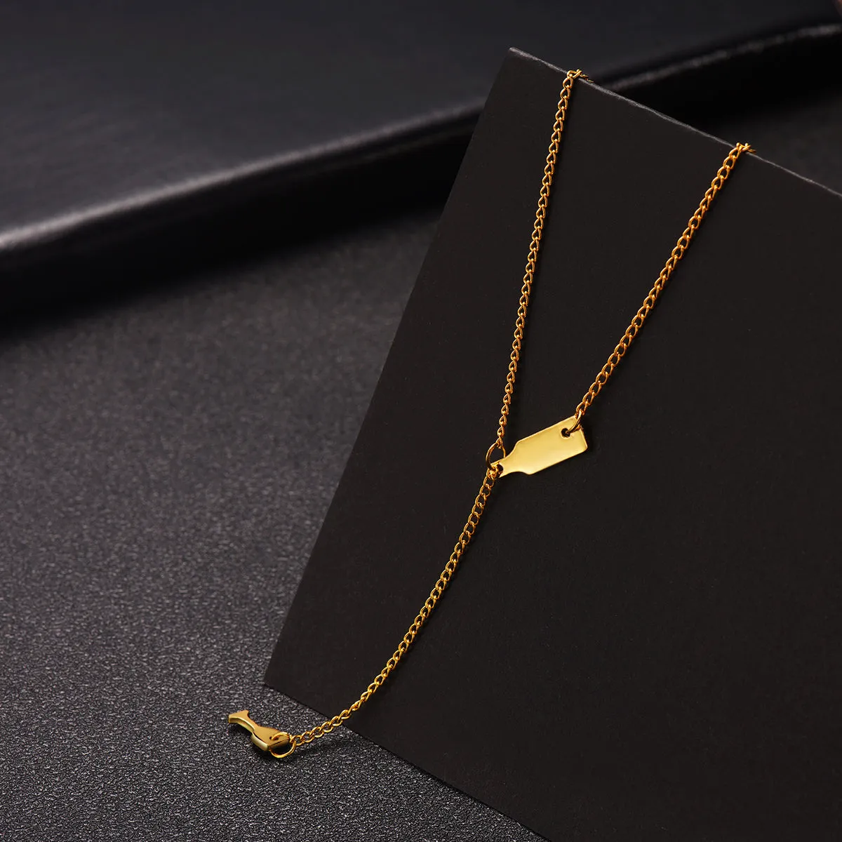 18K Gold-Plated Wine Lariat Necklace