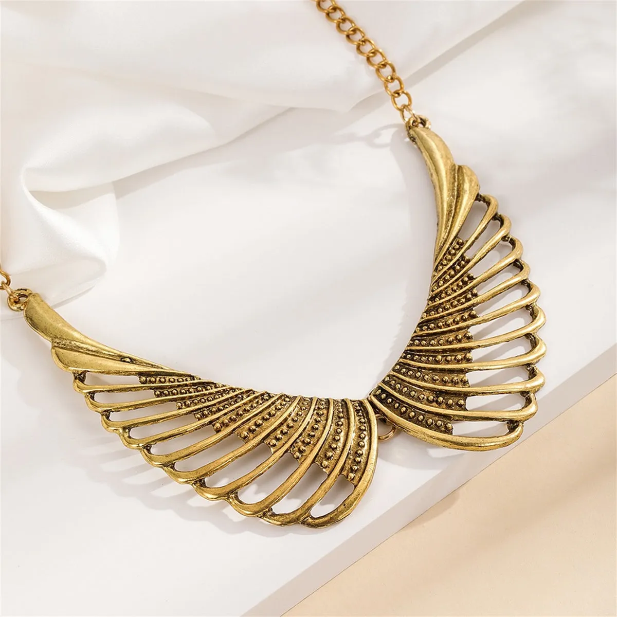 18K Gold-Plated Wing Bib Necklace