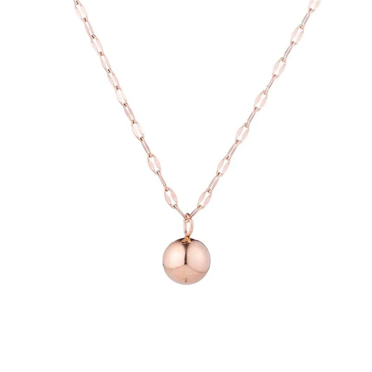 18K Rose Gold-Plated Ball Pendant Necklace