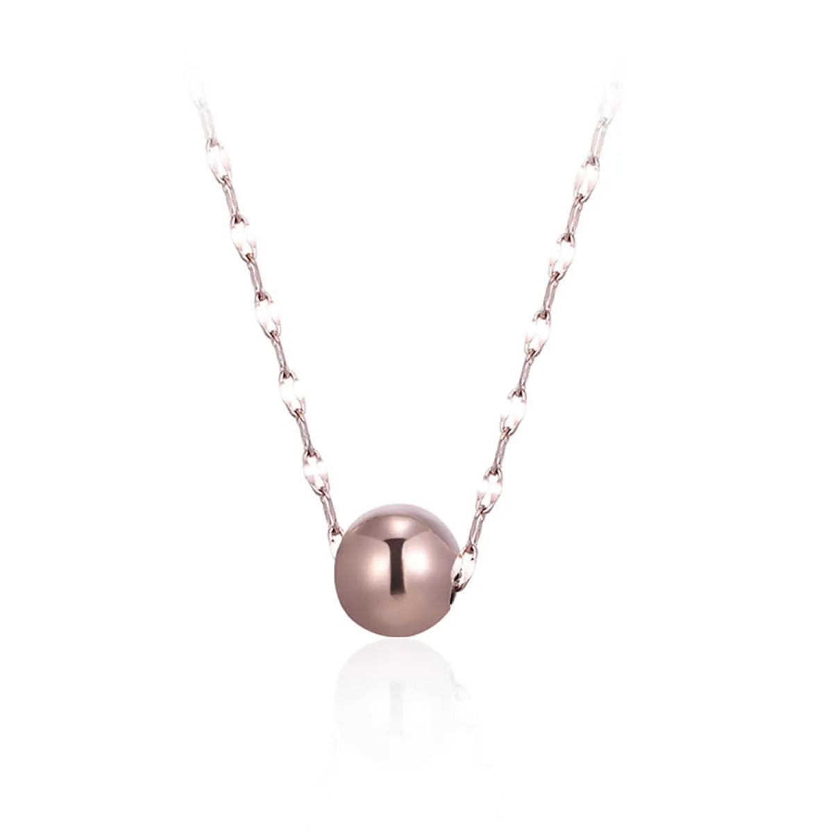 18K Rose Gold-Plated Ball Pendant Necklace