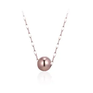 18K Rose Gold-Plated Ball Pendant Necklace