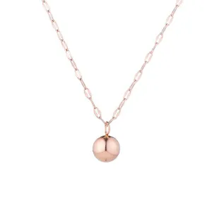 18K Rose Gold-Plated Ball Pendant Necklace
