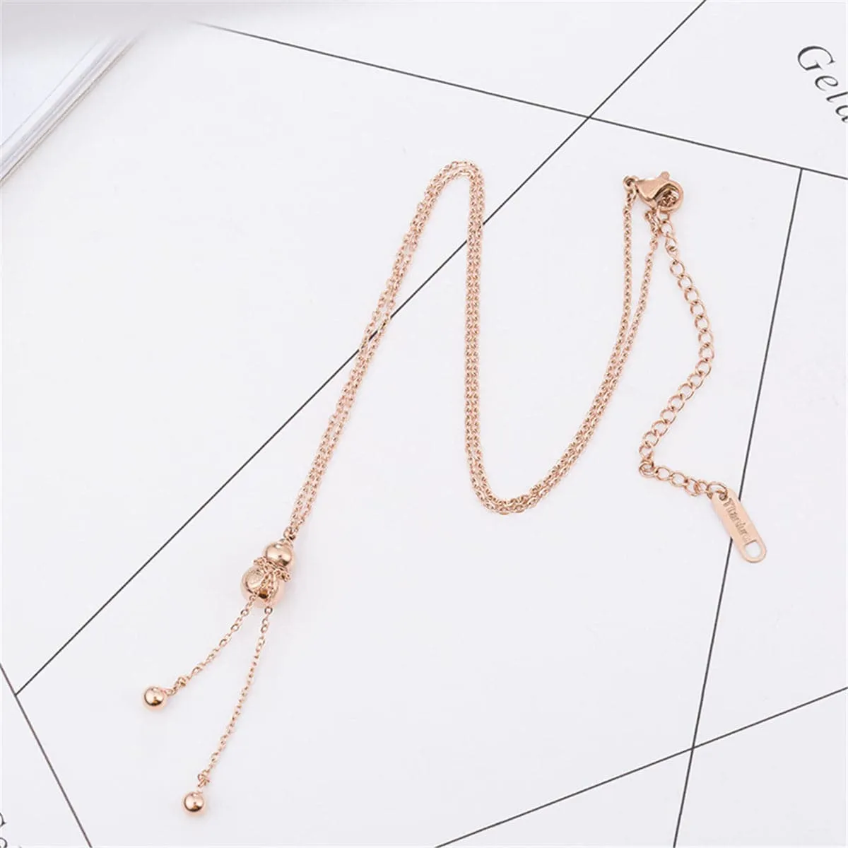 18K Rose Gold-Plated Calabash & Bead Pendant Necklace