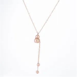 18K Rose Gold-Plated Calabash & Bead Pendant Necklace