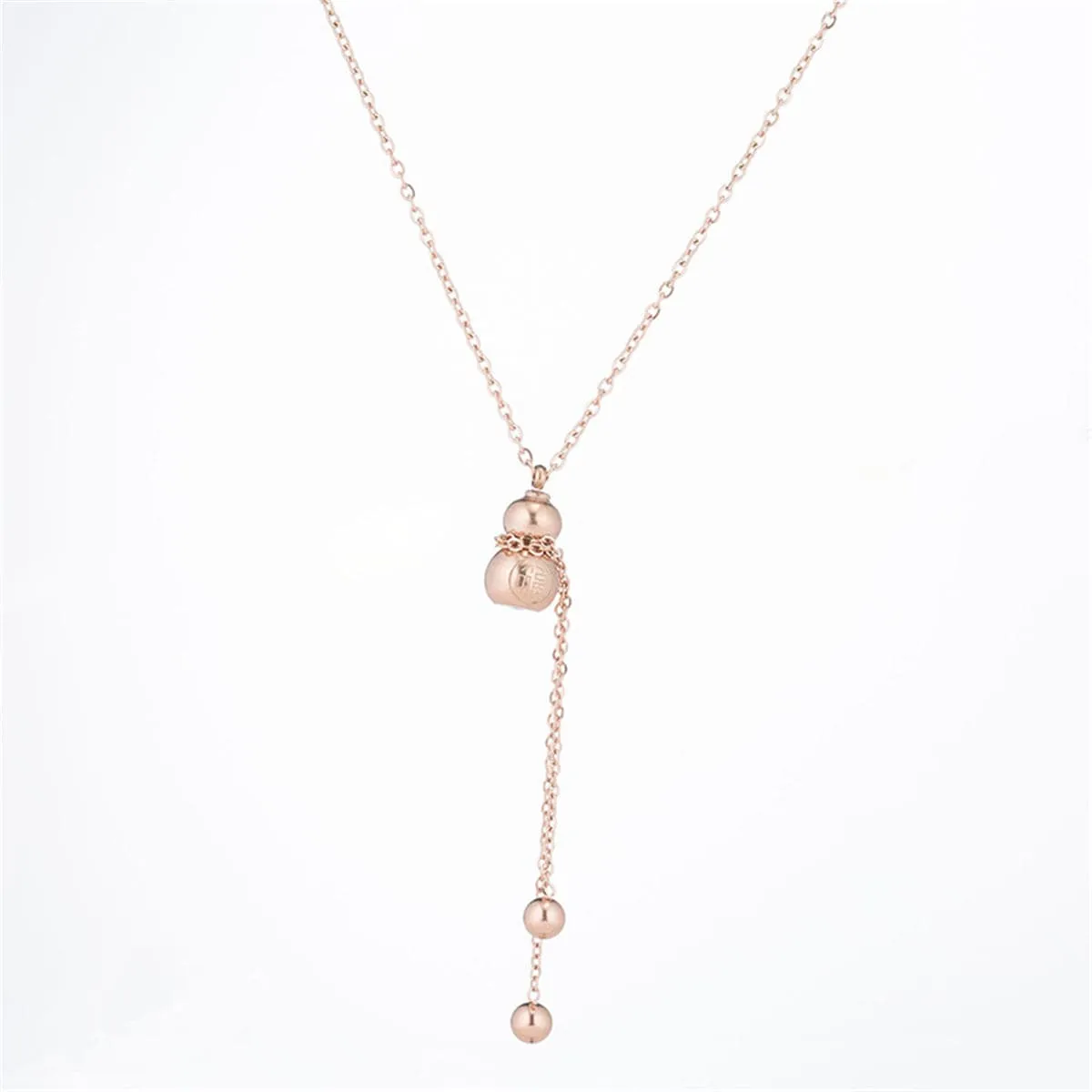 18K Rose Gold-Plated Calabash & Bead Pendant Necklace
