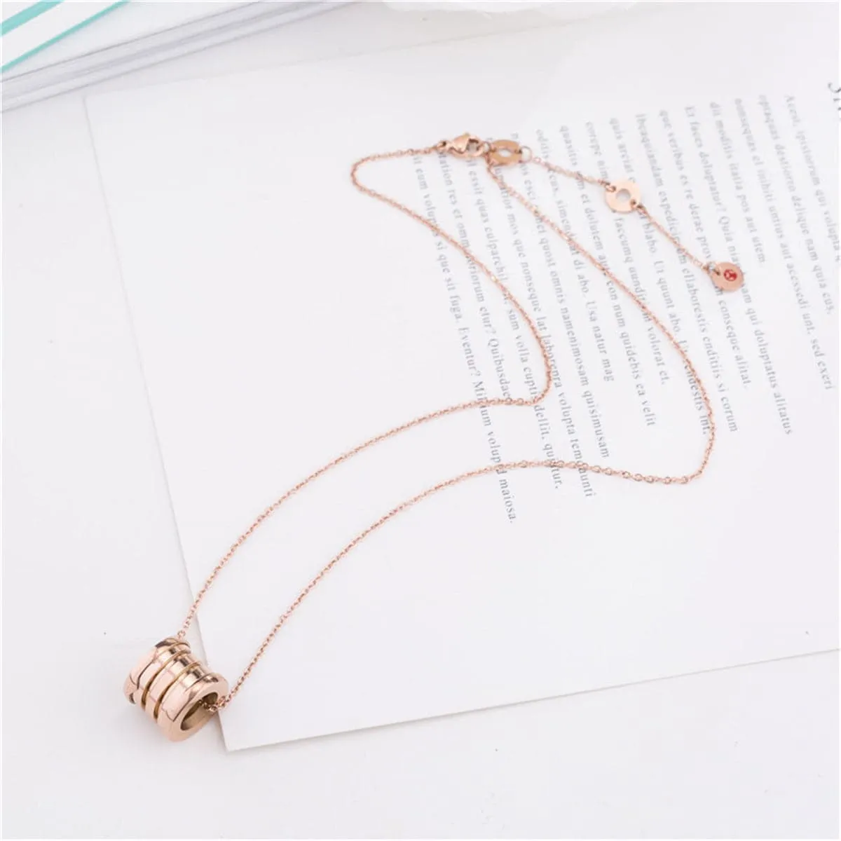 18K Rose Gold-Plated Coil Pendant Necklace