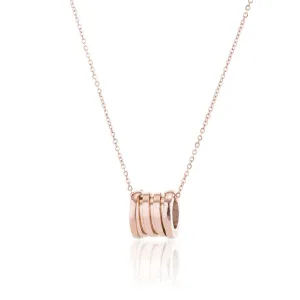 18K Rose Gold-Plated Coil Pendant Necklace