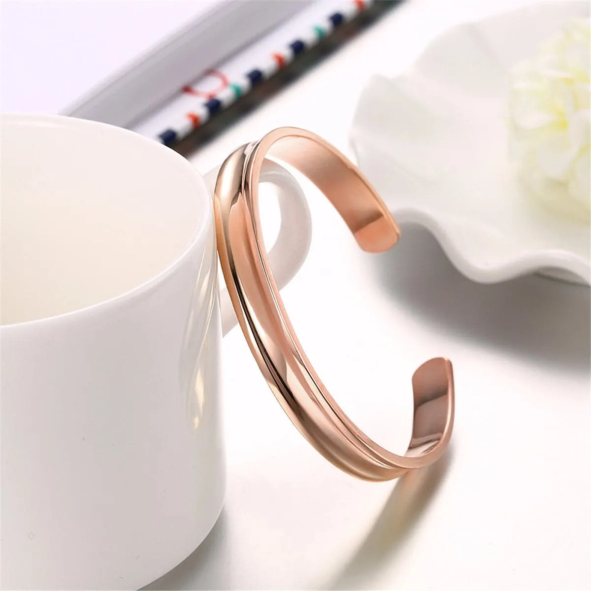 18K Rose Gold-Plated Cuff