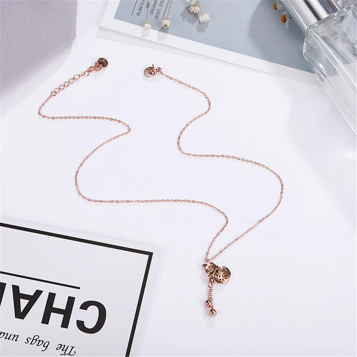 18K Rose Gold-Plated Gourd Pendant Necklace