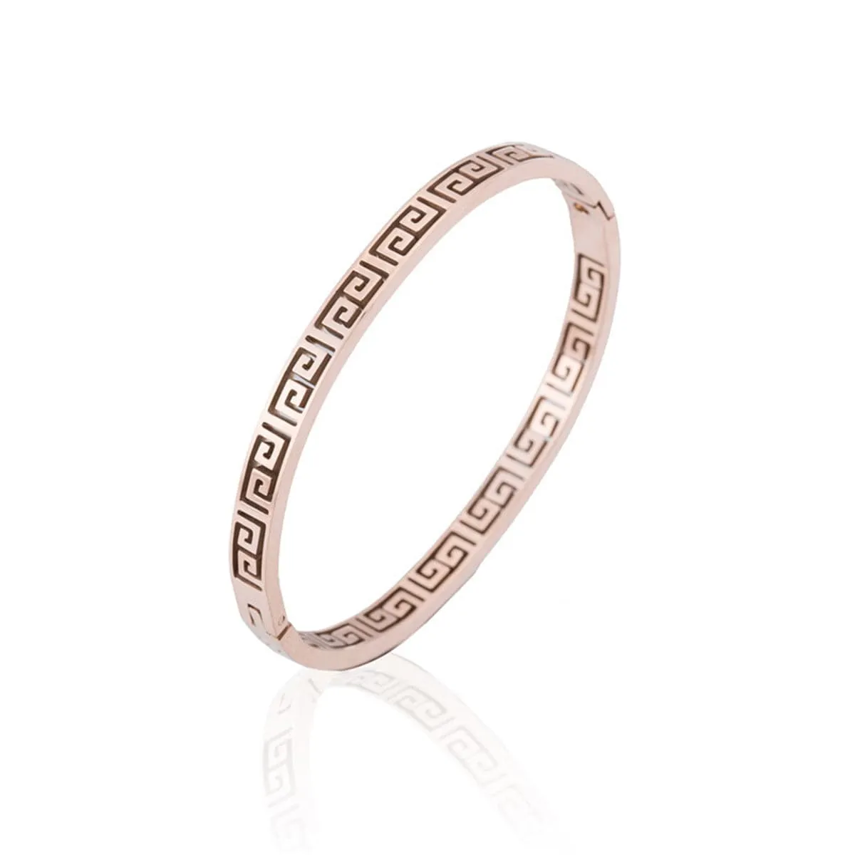 18K Rose Gold-Plated Great Wall Bangle