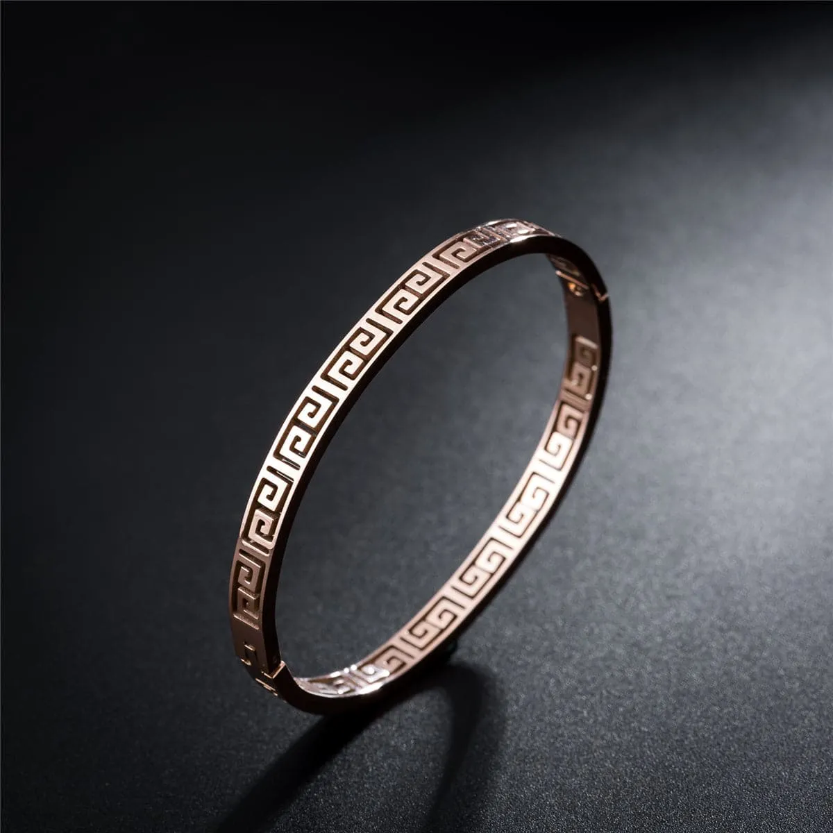 18K Rose Gold-Plated Great Wall Bangle