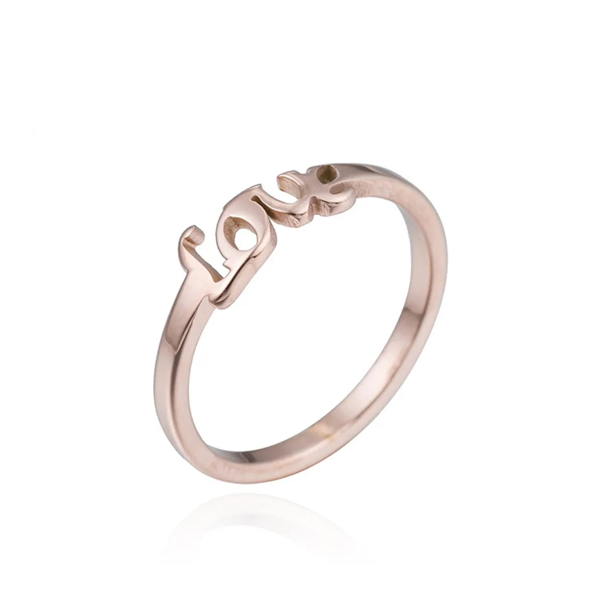 18K Rose Gold-Plated 'Love' Band