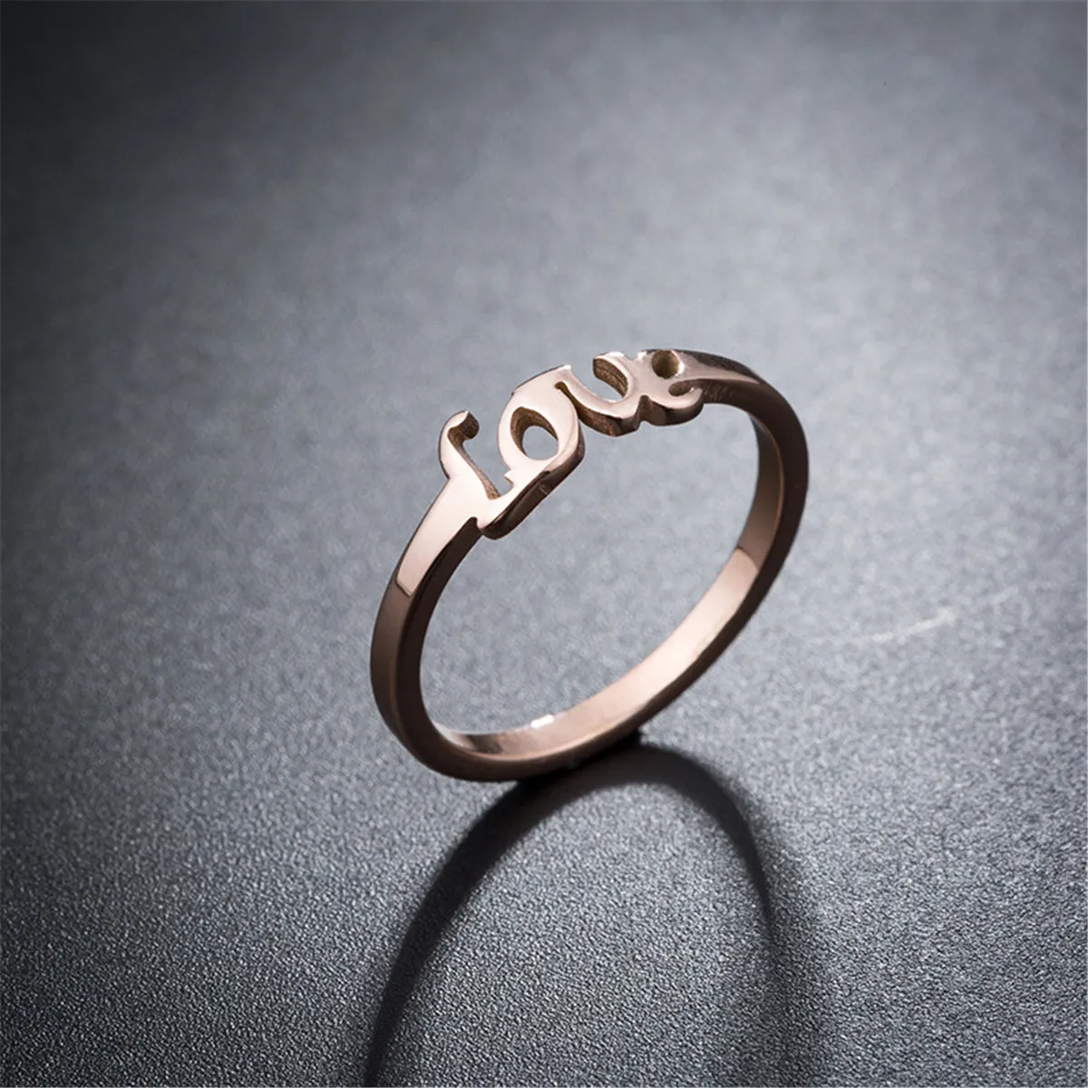 18K Rose Gold-Plated 'Love' Band