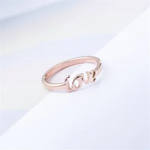 18K Rose Gold-Plated 'Love' Band