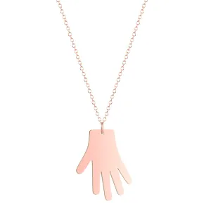 18K Rose Gold-Plated Medical Gloves Pendant Necklace